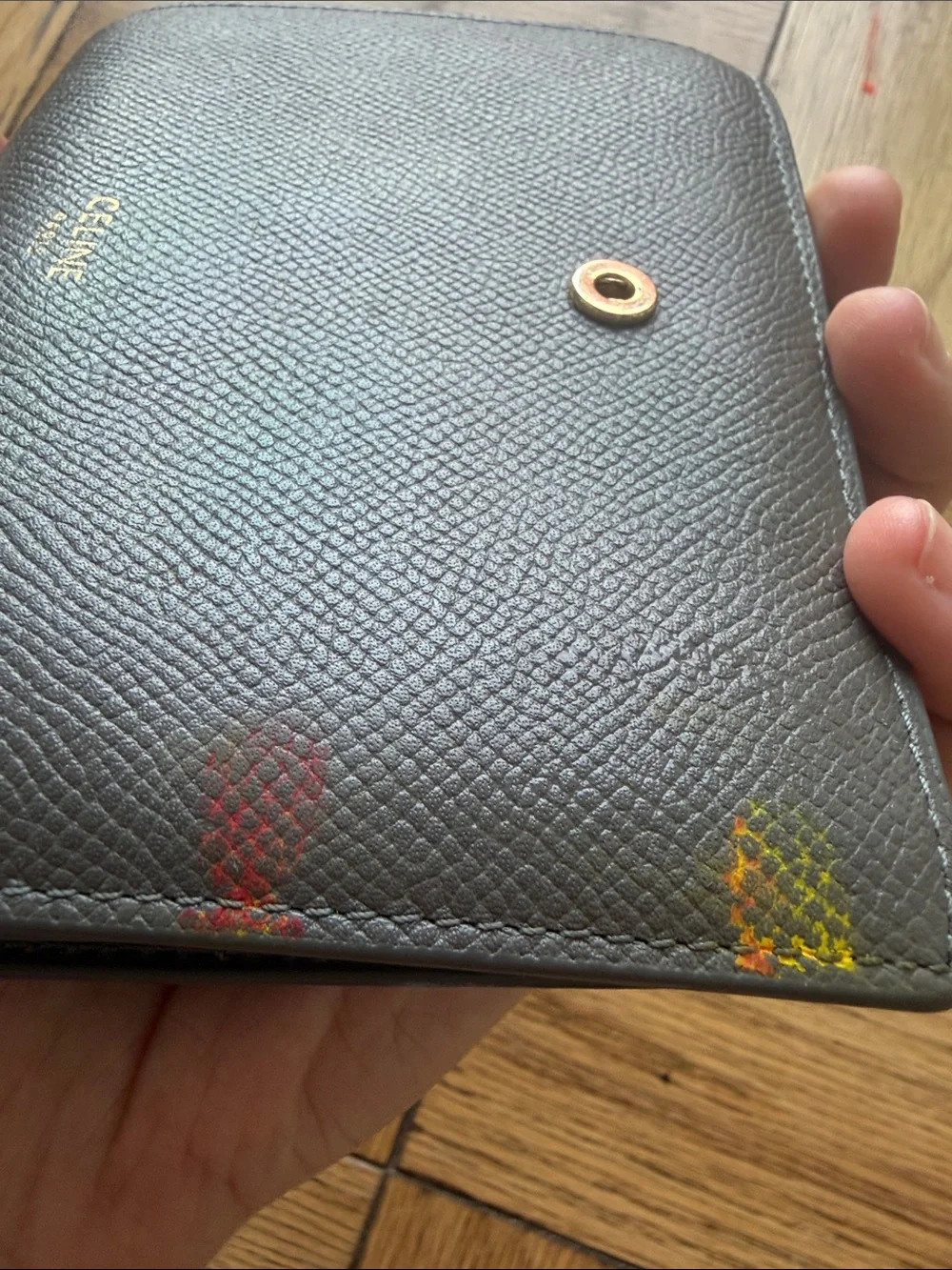 Celine textured leather